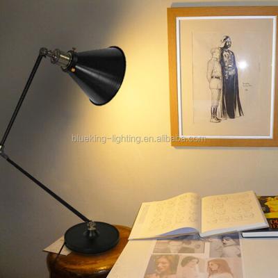 China Modern Adjustable Arm LED Restaurant Swing Lighting Fixture Metal Table Lamp Antique Portable Reading Lamp for sale