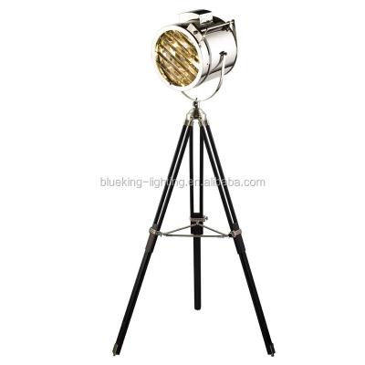 China Contemporary European chrome color modern living room reading room office style iron tripod floor lamp standing for sale