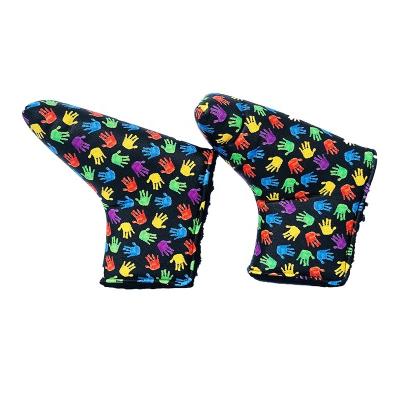 China 2020 New Design Modern PU Golf Club Putter Cover Colorful Waterproof Type Straight Foot Cover for sale