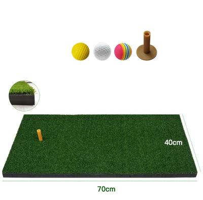 China Nylon Grass + A2 Rubber Style Portable Putting Golf Mat Professional Golf Training Mat Indoor Short Grass for sale