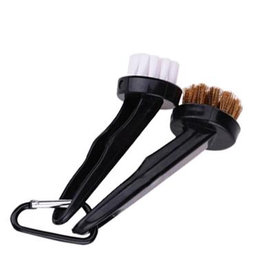 China Modern High Quality Golf Cleaner Brush Free Standing Golf Shoe Brush Round New Golf Head Brush for sale