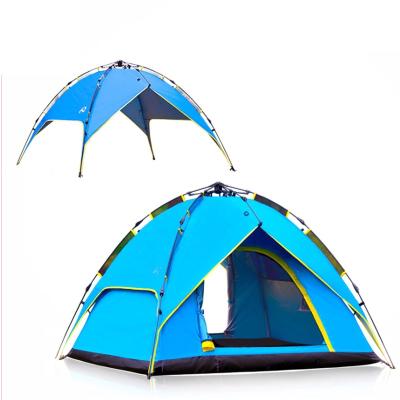 China Fully Automatic 3-4 Person Picnic Double Layer Tents Set Rainproof Camping Outdoor Rainproof for sale