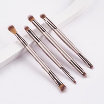 China Angular Blush Makeup Brush Set 4pcs Professional Eyeshadow Base Highlighting Bar Eye Powder Eyebrow Brush for sale