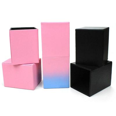 China Angular Blush Square Magnetic Buckle Makeup Kits Magnetic Square Barrel Cylinder Stand Wooden Makeup Holder Storage Boxes for sale