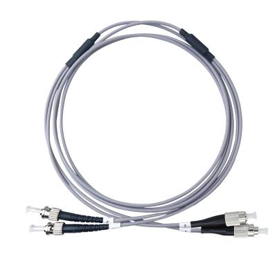 China FTTX FTTH Duplex 50/125 FC-FC OFNR Multimode Armored Patch Cable 3m 5m for sale