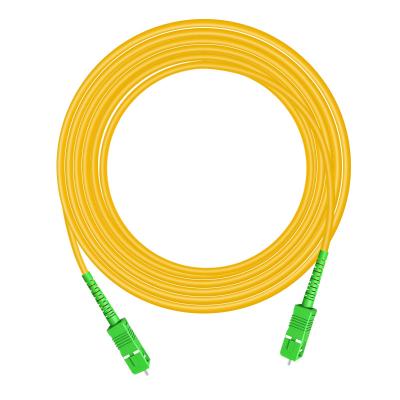 China Hot Sales FTTX SC 3.0 APC 2.0 to Single Sided SC APC SM Mode SX Patch Cords SC Optical Fiber Jumper Patch Cord for sale