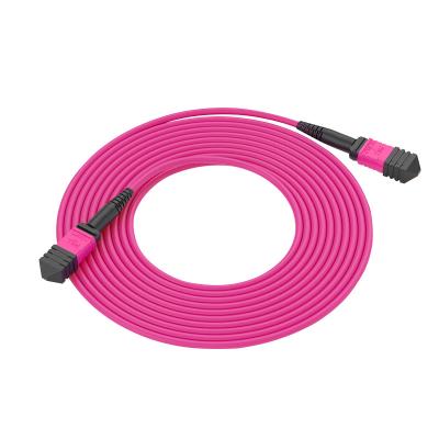 China FTTH FTTH 100G MM 8 12 24 Fiber Optical Jumper Cable 3 Core 5 10m Patch Cord Om4 Mpo-Mpo for sale