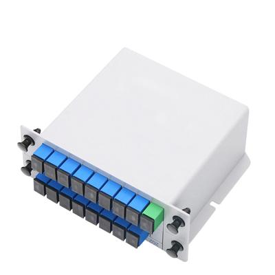 China HTTH PLC Splitter 1*16 LGX Cassette Fiber Optic SC/UPC Connector Inset Type Fiber Optic Splitter for sale