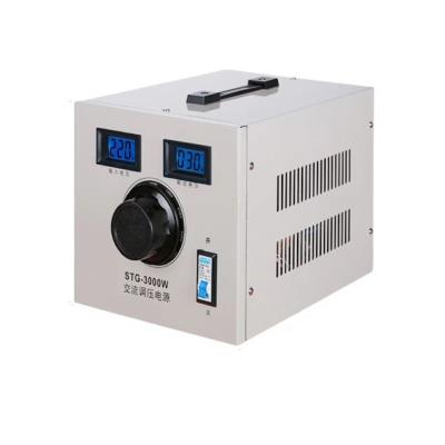 China Electrical Equipment STG 3000W 220v To 300v Adjustable Automatic Mating Voltage Regulators Voltage Stabilizers 0v for sale