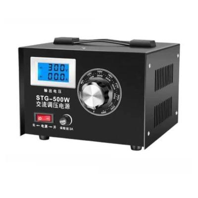 China Electrical Equipment STG 500W 220v Self Coupling Voltage Regulators Stabilizers Auto Servo Motor 0 To 300v Adjustable for sale