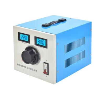 China Electrical Equipment STG 3000W Single Phase 0v to 300v 220V Voltage Regulators Adjustable Automatic Stabilizers for sale