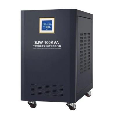 China Electrical Equipment 100kva Three Phase Full Automatic Voltage Regulator 380v Stabilizer For Industrial Equipment Protection for sale