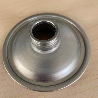 China 65mm Non Refillable Brake Fluid Cans Components Metal Cone Dome for sale