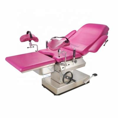 China Hydraulic Medical Female Physics Base Frame Available Manual SS AG-C102D-2 cheap ob gyn examination table for sale