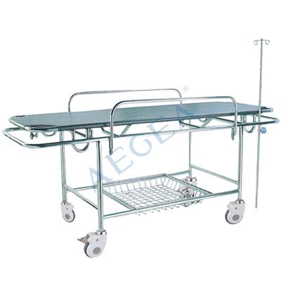 China Height Adjust AG-HS015 Stainless Steel Base Anti Rusted Mortuary Transport Stretcher Bed To Patient Transfer for sale