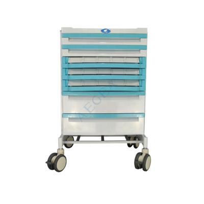 China Large Size AG-WNT001 Nurse Workstation Luxury Nursing Cart Traditional Plastic Storage Trolley for sale