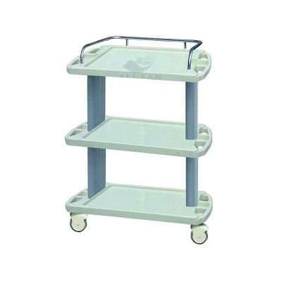 China AG-LPT003A Traditional Mobile Work For Different Plastic Patient Tools Storage Hospital Injection Used Nursing Trolley for sale