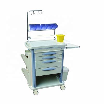 China Traditional Modern ABS AG-NT004B3 Material Clinic Nursing Therapy Mobile Inpatient Cart for sale