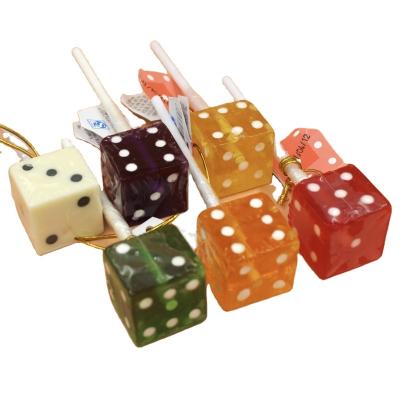 China cube shape fruity flavor colored dice lollipop hard candy sweet for sale