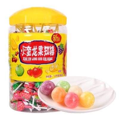 중국 hahal plastic jar package Colorful tutti-frutti flavor sweet lollipop ball hard candy manufacturer 판매용