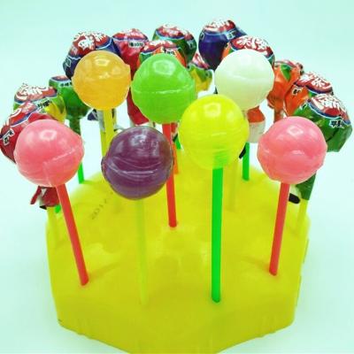 China chinese cheap price customized Colorful fruity flavor sweet lollipop hard candy ball maker à venda