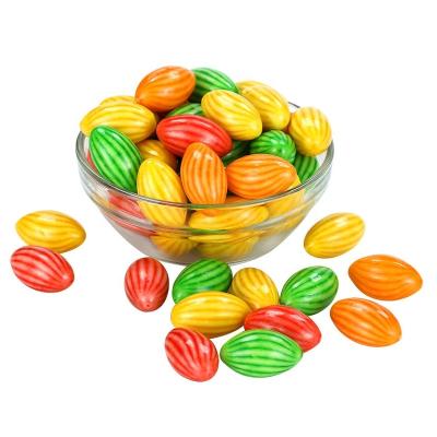 China colorful big olive shape fruity flavor sweet bubble gum candy bubble gums in jar for sale