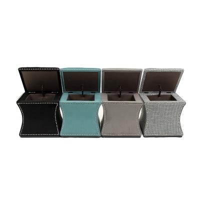 China With Nailheads Style Modern Nailhead Small Cloth Wooden Folding Stool/Storage Stool Square Stool (KY-3419) for sale