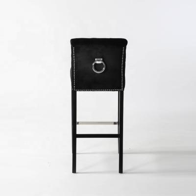 China Modern Modern Button Designed Fabric Wooden Leisure Barstool with Ring Back (KY-3207) for sale