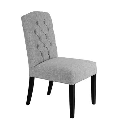 China Super comfortable modern button style chair fabric wedding dining living / hotel restaurant used woodenchairs (KY-3411) for sale