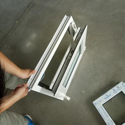 China Ventanas de aluminio de vidrio simple inclinadas y giradas para carcasa en venta