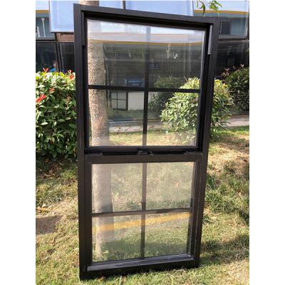 China Black Sash Hung Single Pane Vinyl Windows 58mm Aluminum Alloy for sale