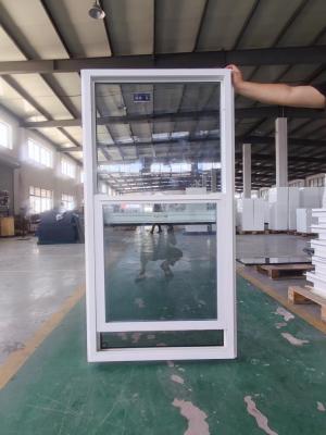 China Ventana de plástico de deslizamiento vertical de sola colgada Casa americana Ventana de vinilo Negro Blanco en venta