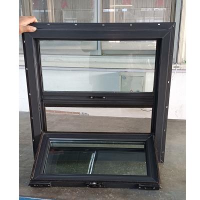 中国 シングルスライド UPVC 開ける窓 アントラサイト グレー PVC ビニールプラスチック 販売のため