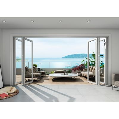 China Bifold Folding Window Doors Aluminum Alloy Vinyl OEM for sale