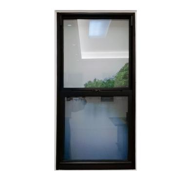 China Ventana vertical 48x36 Baño doble colgado Negro con vidrio templado en venta