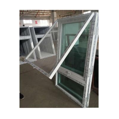 China Ventana de toldo de PVC blanco residencial 32x14 para sótano en venta