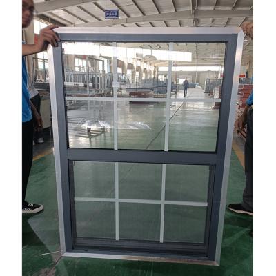 China Ventilación de ventana suspendida de aluminio con doble acristalamiento negro en venta