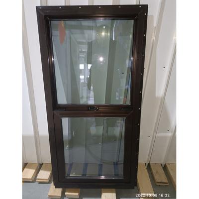 China Crescent Lock Top Fixed Sash Single Hang Windows UPVC Painel inferior de vidro Low-E à venda