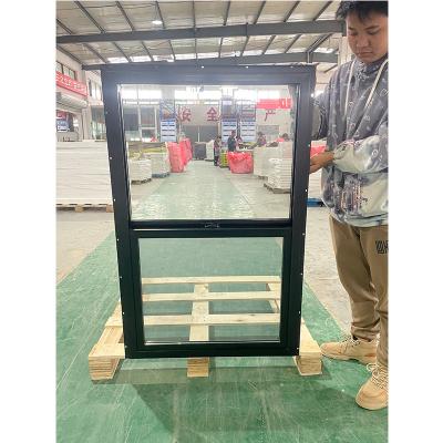 China Designed To Be Energy- UPVC Single Hung Window With Friction Hinge And Tempered Glass for sale