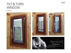 WEIKA aluminum alloy wood grain tilt turn window