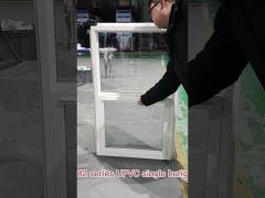 Mobile UPVC Single Hung Window Plastic Sash Windows For Cottage