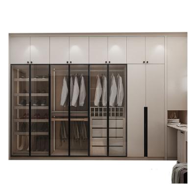 China Fantastic Environmentally Friendly Glass Storage 3 Door Wardrobe Closet Cabinet with Wardrobe Dividers for Organized Closets for sale