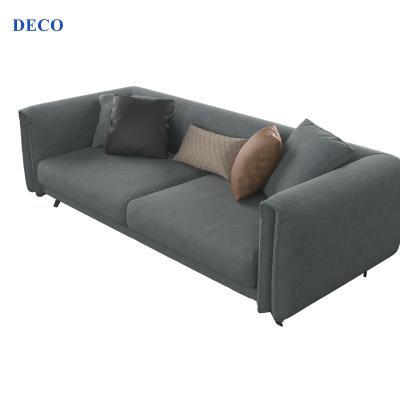 China Modern Slipcovered Textile Sofa Couch Fabric Customize 3 Seat Couch Hotel Furniture for sale