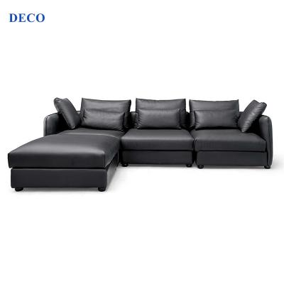 China Sofa Living Room Furniture Genuine Antique Leather Modern Modular Leather Sofa Set for sale