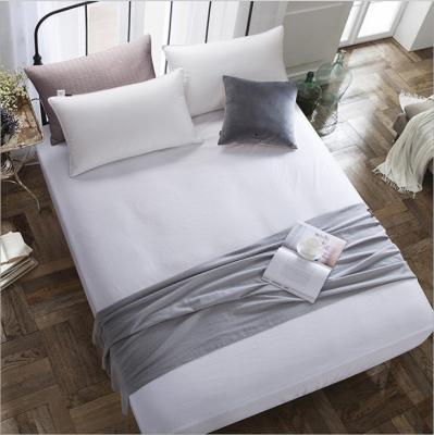 China Waterproof Cotton Mattress Cover Fitted Sheet Terry Towel Bed Waterproof Mattress Protector for sale