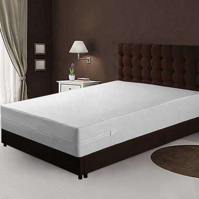 China Wholesale Cheap Waterproof White Encasement Zippered Mattress Cover Mattress Cover for sale