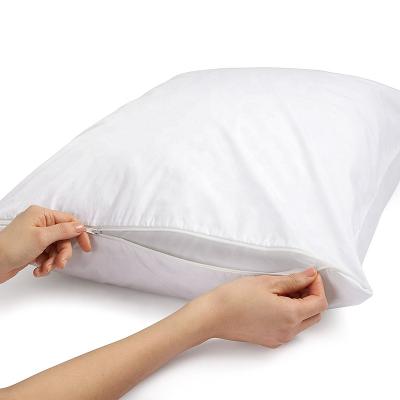 China Wholesale waterproof dust mite pillow cover 100% zipper tencel pillow protector for sale