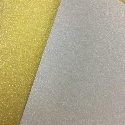 China Glitter Paper Personalized Glitter Sticker Paper Silver Foil Custom Adhesive Glitter Card Paper Album Stamping Logo Labels for sale