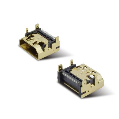 China audio & Video Gold Plated Splice Type PCB HDMI-Compatible Sockets 19 Pin Male Connector Straight for sale