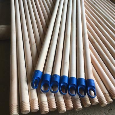 China Sustainable High Quality Broom And Brush Tools Handles Broom Wood Handle Wooden Broom Stick With Cap for sale